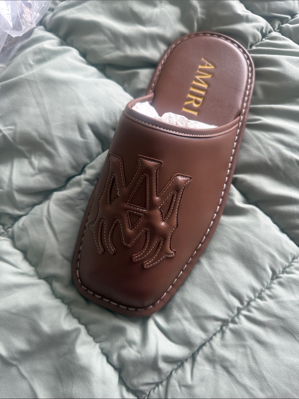 AMIRI Browne Leather Sandal